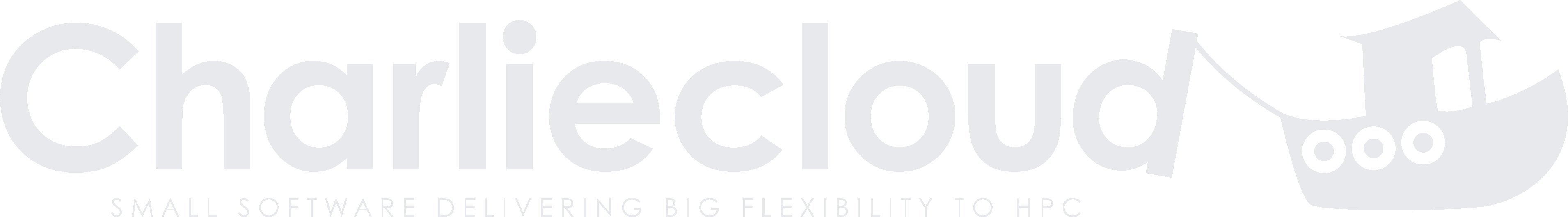 Charliecloud logo with tagline “small software delivering big flexibility to
  HPC